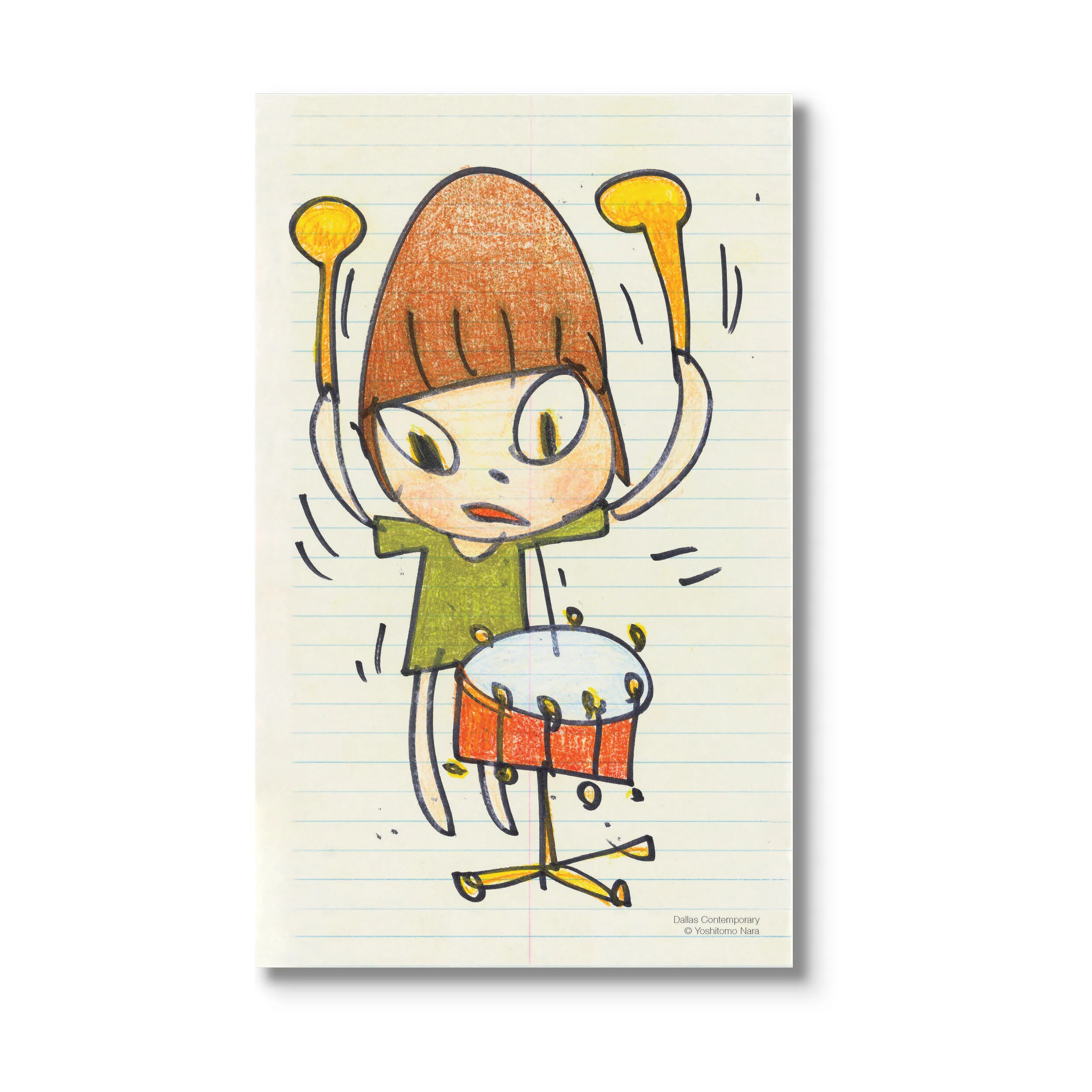 絶版　奈良美智　ダラス現代美術館限定ポスター　Banging the Drum 奈良美智 [作品名] Banging the Drum - メルカリ